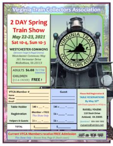 2021 VTCA Midlothian Spring Train Show – Table Reservation | Virginia ...